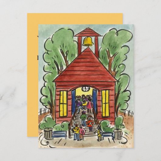 幼児教育学校ハウスカウト招待状 招待状 (正面/裏面)