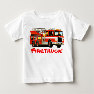 幼児普通消防車 ベビーTシャツ