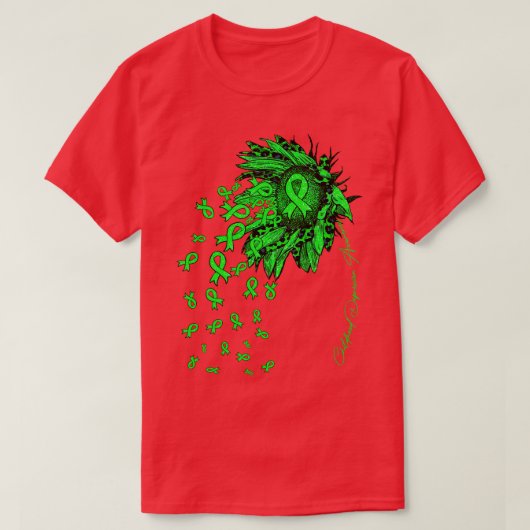 幼児期うつ病認識度ひまわりリボンfl tシャツ (デザイン正面)