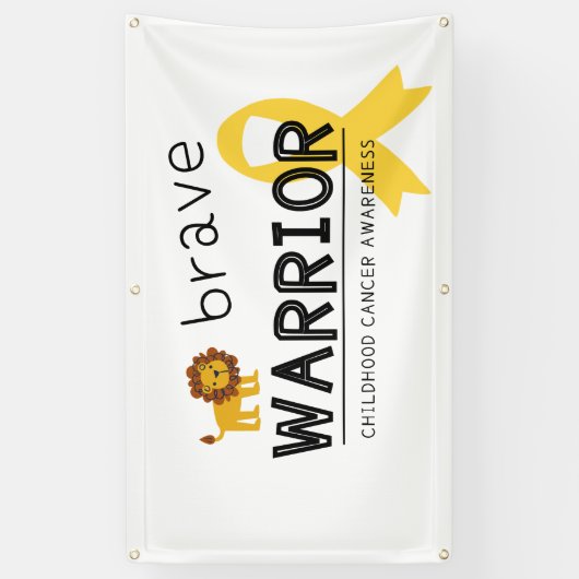 幼児期がん勇敢な戦士バナー屋外サイン 横断幕 (縦)