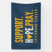 幼児期がん支持希望バ祈ナー標識 横断幕 (縦)