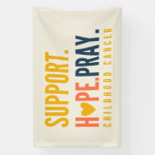 幼児期がん支持希望バ祈ナー標識 横断幕 (縦)