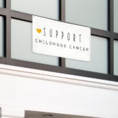 幼児期がん支援バナー屋外の大きなサイン 横断幕 (ビルの外側)