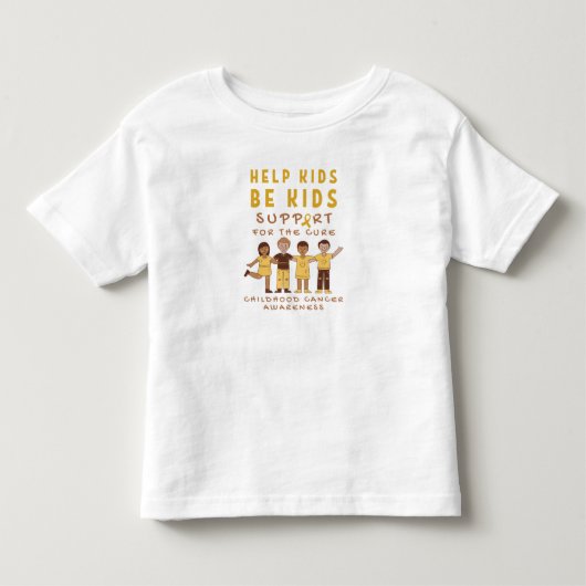 幼児期がん治療のための幼児Tシャツ トドラーTシャツ (正面)