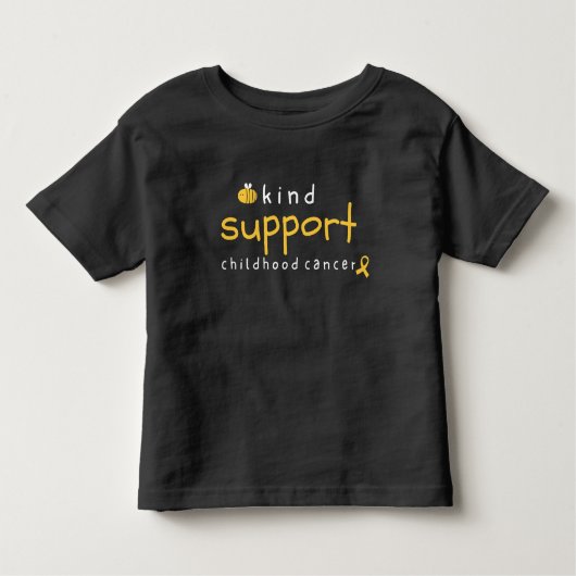 幼児期のがんは親切に支援する幼児Tシャツ トドラーTシャツ (正面)