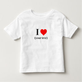 幼児用お気に入りTシャツ - オーダーメイド ハート（あなたのテキスト） トドラーTシャツ