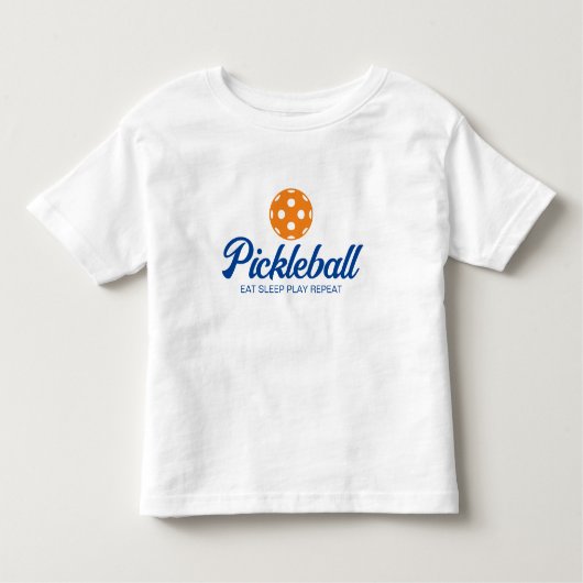 幼児用かわいいピクルボールスポーツTシャツ トドラーTシャツ (正面)