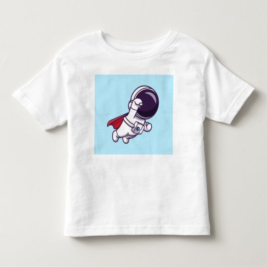 幼児用のかわいい宇宙飛行士シャツ トドラーTシャツ (正面)