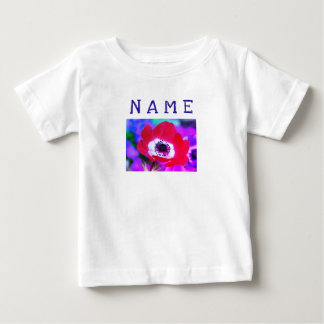 幼児用フリルTシャツ HAPPY SEED KIDS ポピー&名前 ベビーTシャツ