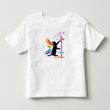 幼児用レインボープライド猫と蝶のシャツ