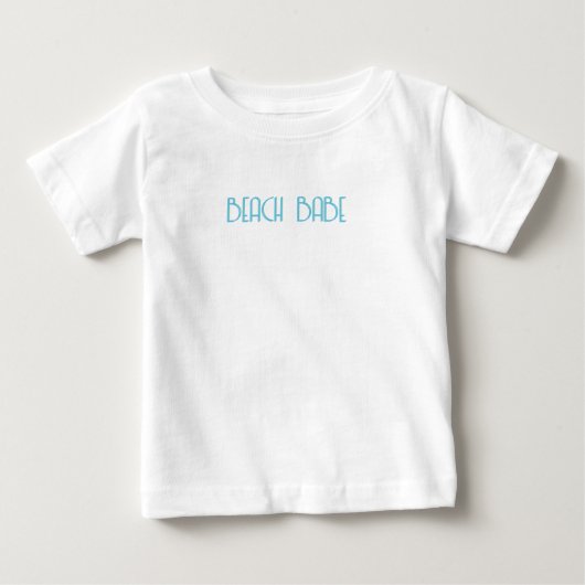 幼児用女子Tシャツ - ビーチの女の子 ベビーTシャツ (正面)