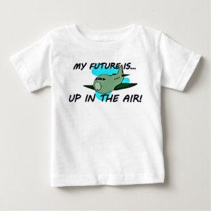 幼児用飛行機デザイン ベビーTシャツ