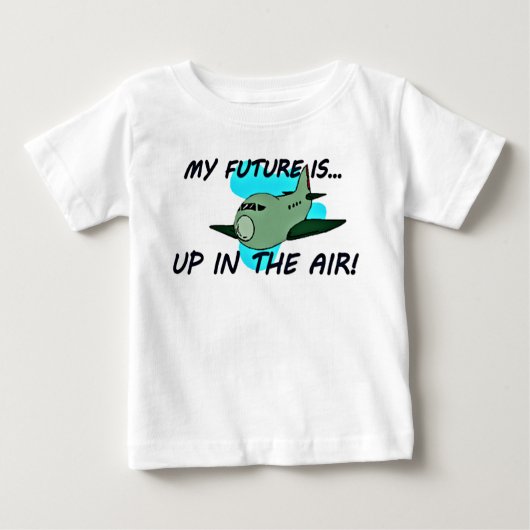 幼児用飛行機デザイン ベビーTシャツ (正面)