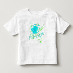 幼児用 花柄プリンセスシャツ トドラーTシャツ