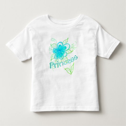 幼児用 花柄プリンセスシャツ トドラーTシャツ (正面)