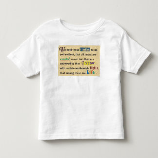 幼児用Tシャツに宣言をプリント。 トドラーTシャツ