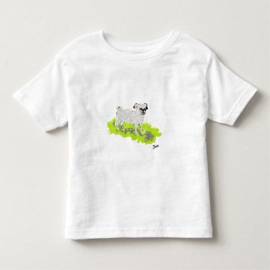 幼児用Tシャツ  : かわいいリトルパグ トドラーTシャツ (正面)