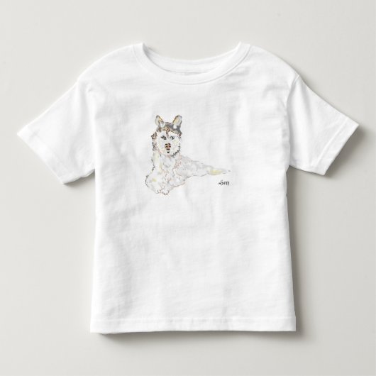 幼児用Tシャツ : アラスカン ハスキー トドラーTシャツ (正面)