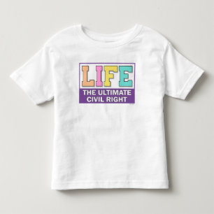幼児用Tシャツ　プロライフメッセージ付き トドラーTシャツ