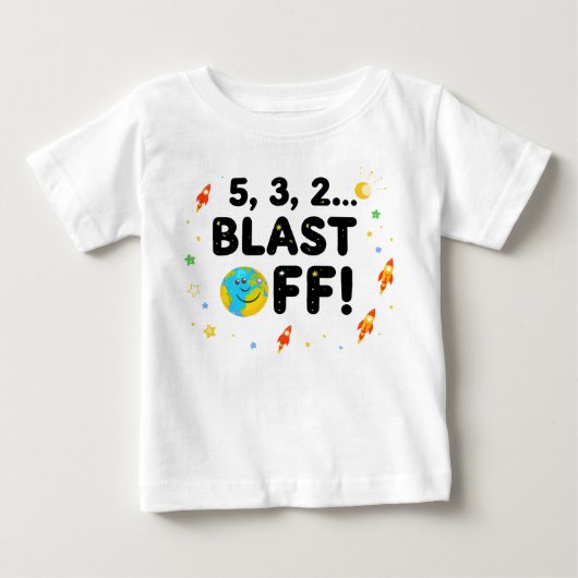 幼児男子の誕生日服 – 夏の服 ベビーTシャツ (正面)