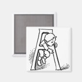 幼児登山文字'A' – マグネット (正面/裏面)
