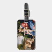 幼児聖ヨハネを持つマドンナそして子供 ラゲッジタグ (正面縦)