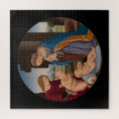 幼児聖者を持つ子供を崇拝するマドンナ ジグソーパズル (縦)