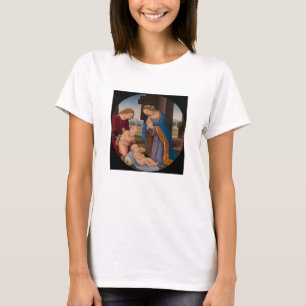幼児聖者を持つ子供を崇拝するマドンナ Tシャツ
