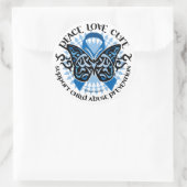 幼児虐待の防止バタフライトバル ラウンドシール (バッグ)