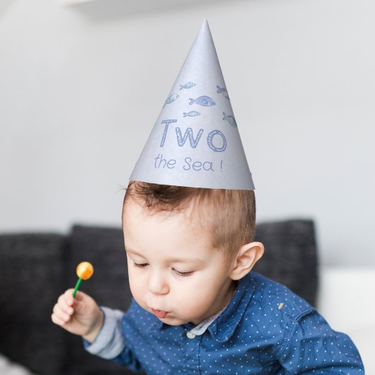 幼児2nd誕生日ブルーシーフィッシュパーティー帽子 パーティーハット