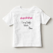 幼児2T - 5/6T基本Tシャツピンクキャンディフォント トドラーTシャツ (正面)