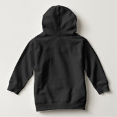 幼児|のスポーツのジャージーの黒い及びオレンジデザイン ベビーTシャツ (裏面)