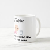 幼児 – ガラスもし半分まで満杯だが長くは満杯 コーヒーマグカップ (正面右)