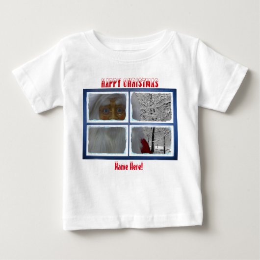幼児 – ラッフルティーのクリスマスイメージ ベビーTシャツ (正面)
