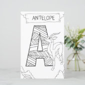 幼児ABCのアンテロープ着色ペー学ジ (スタンド正面)
