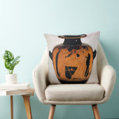 幼児Heraを描写するアチックの赤姿のstamnos クッション (椅子)