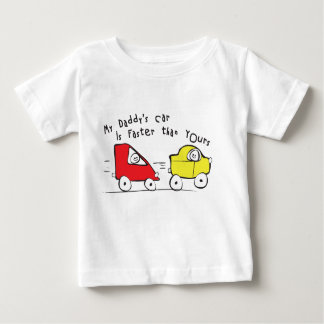 幼児Tシャツは私のお父さんの車あなたのより速いです ベビーTシャツ