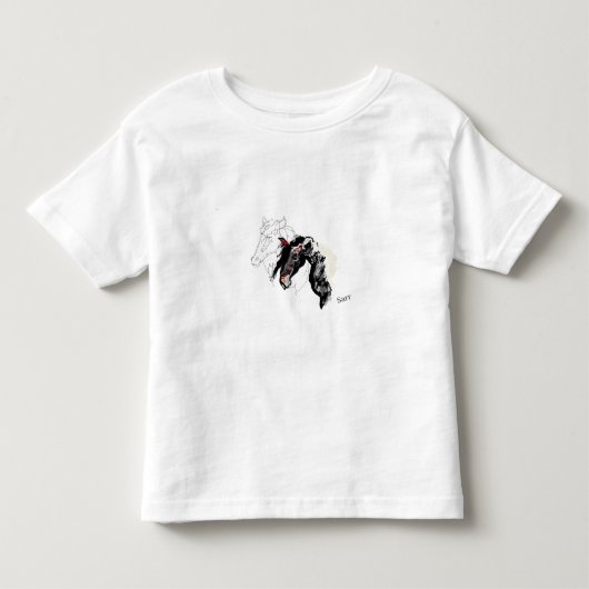 幼児Tシャツボーイズ：馬 トドラーTシャツ (正面)
