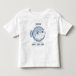 幼児Tシャツ気に付きフグの柄 トドラーTシャツ