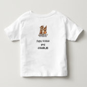 幼児Tシャツ：私のパパ私の古い私（白） トドラーTシャツ (裏面)