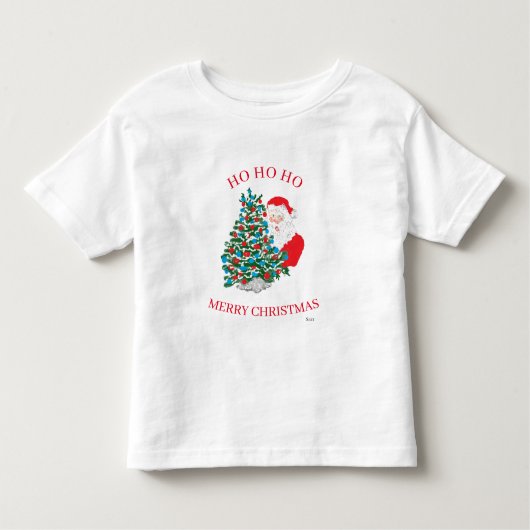 幼児Tシャツ/ SANTA HO HO トドラーTシャツ (正面)