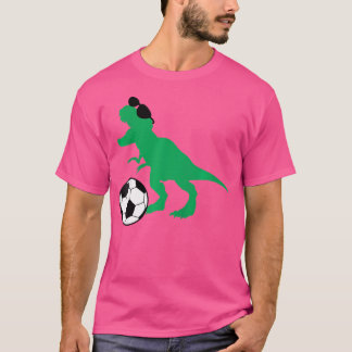 幼児Tリトルのための子供たち男の子のサッカーレックス恐竜 Tシャツ