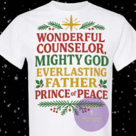 幼子がわれらに生まれたれば - クリスマス - キリスト教 Tシャツ