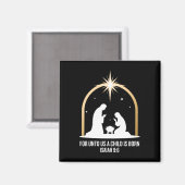 幼子われらに生まれり イザヤ書 96 宗教的なホ マグネット (正面/裏面)