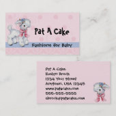 幼小児の衣服のヴィンテージの子ヒツジ 名刺 (正面/裏面)