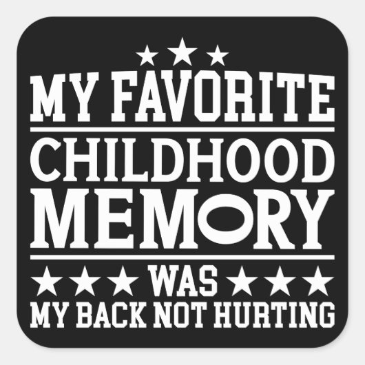 幼少期お気に入りのの記憶は皮肉なことわざだった スクエアシール (正面)