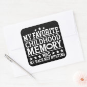 幼少期お気に入りのの記憶は皮肉なことわざだった スクエアシール (封筒)