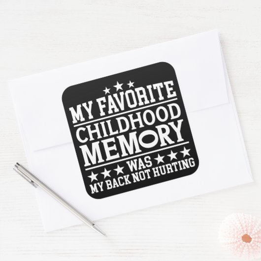 幼少期お気に入りのの記憶は皮肉なことわざだった スクエアシール (封筒)