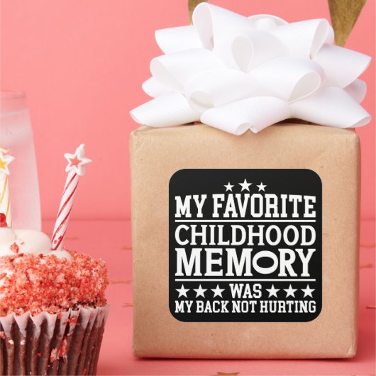 幼少期お気に入りのの記憶は皮肉なことわざだった スクエアシール (パーティー)