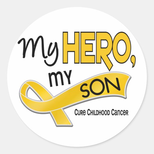 幼少期がん私のヒーロー私の息子42 ラウンドシール (正面)